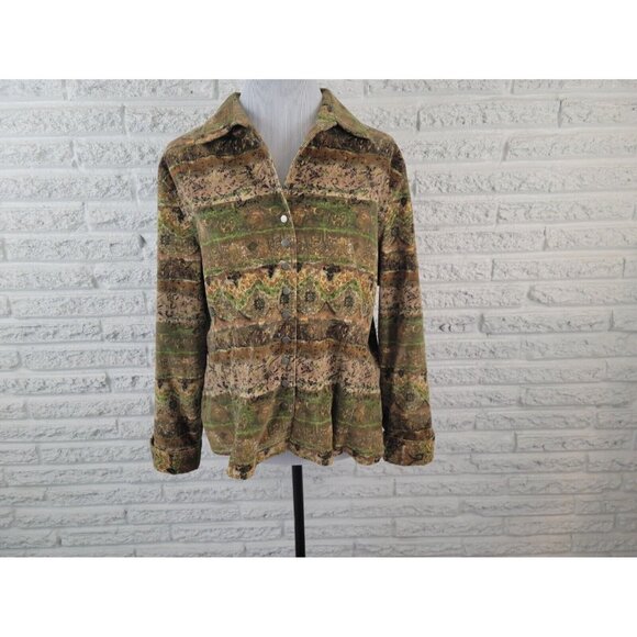 Christopher Banks Womens Jacket Extra Large Blazer Brown Geometric GEO37XE - Picture 1 of 9